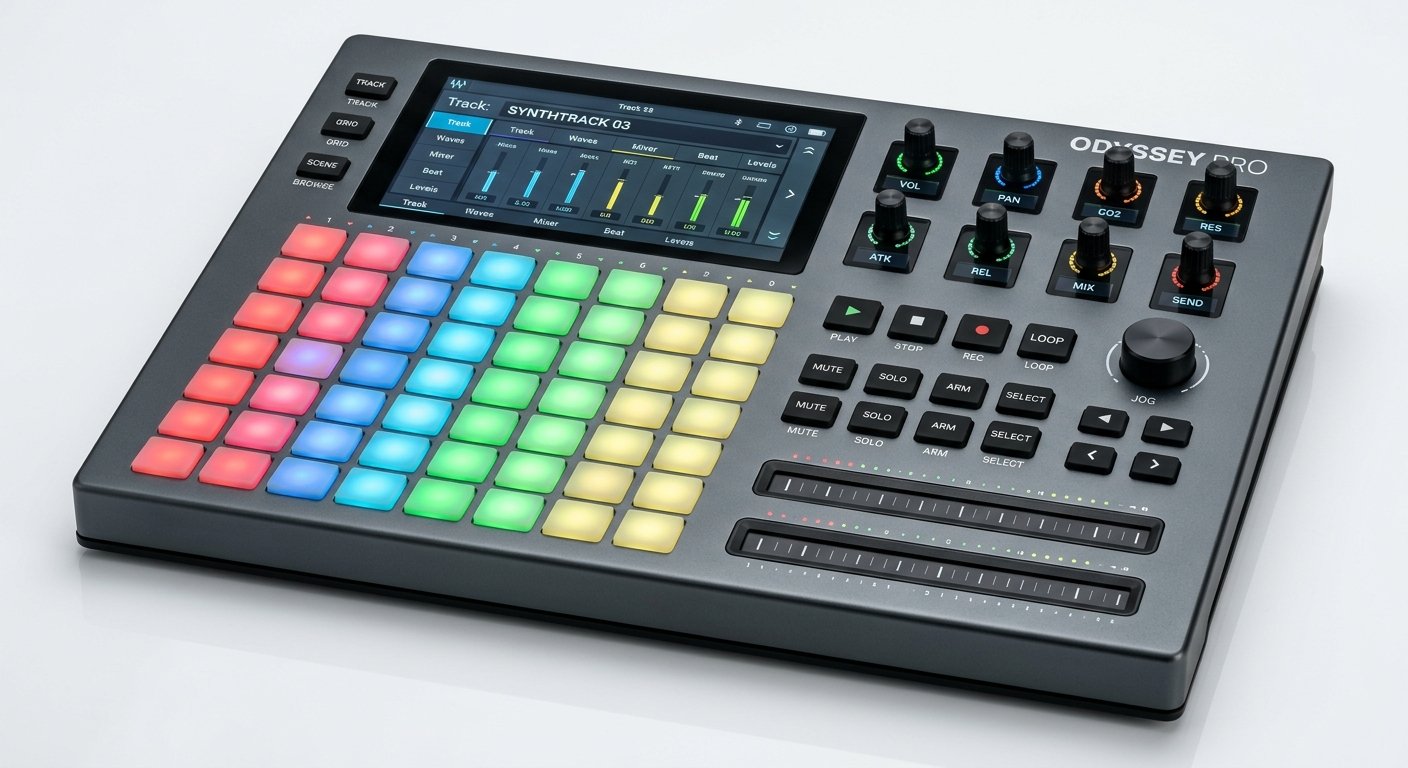 Ableton Push 3 all-in-one pad instrument with 64 MPE pads and display