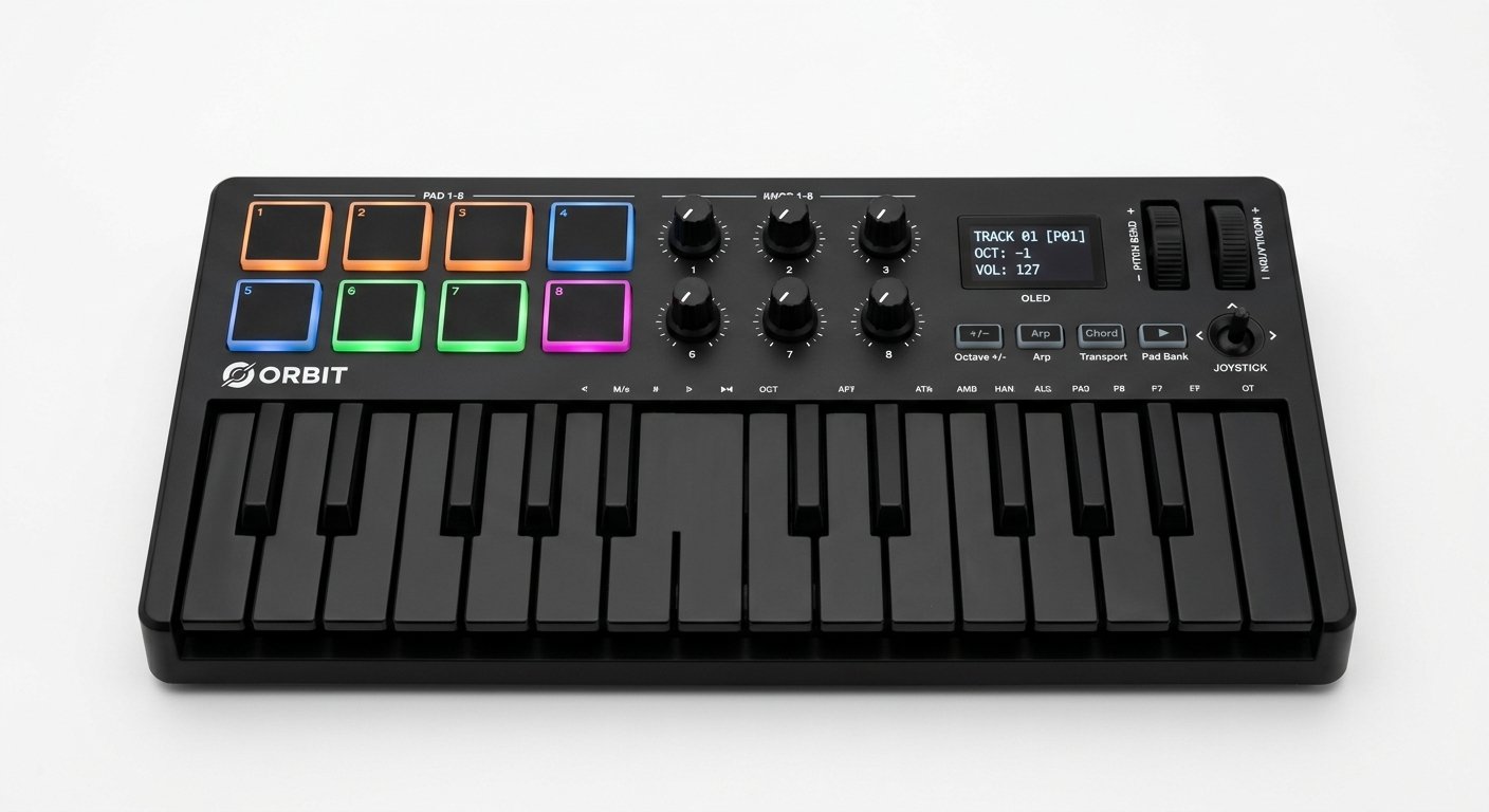Akai MPK Mini MK4 25-key MIDI controller with drum pads and knobs