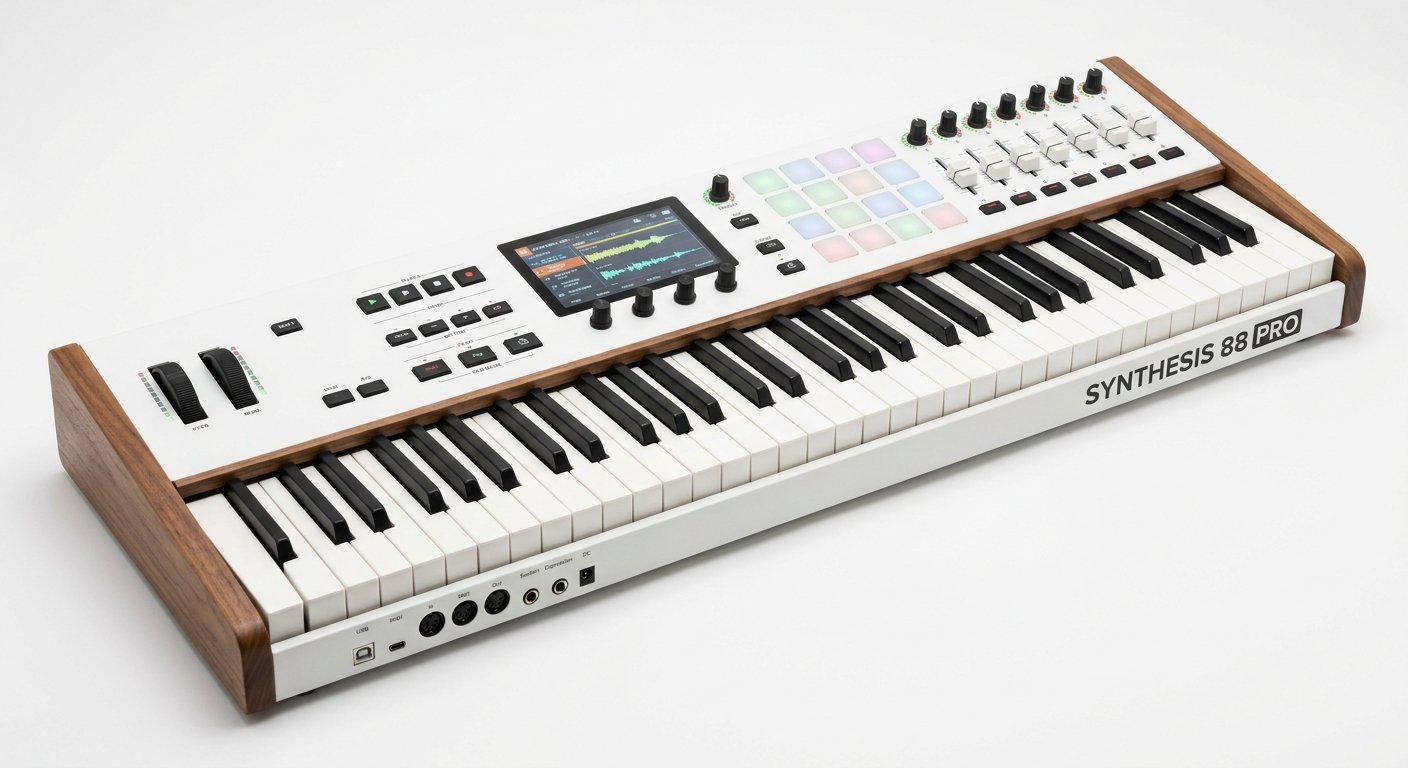 Arturia KeyLab 88 mk3 hammer-action 88-key MIDI controller with pads and faders