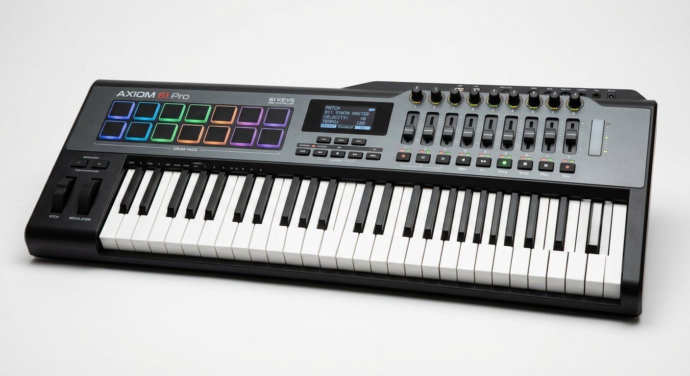 Arturia KeyLab Essential 61 mk3 MIDI controller with pads and faders