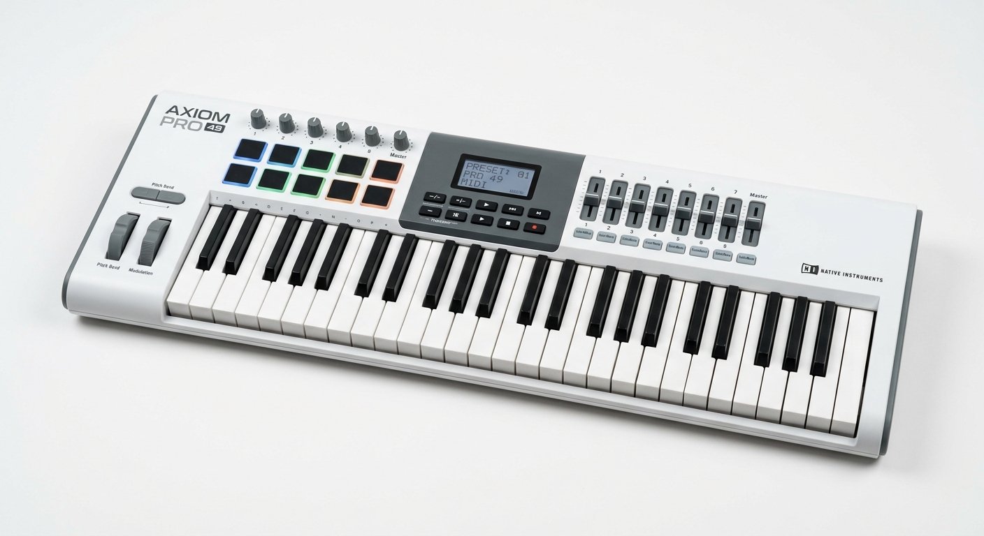 Arturia KeyLab Essential mk3 MIDI keyboard with pads and faders for Logic Pro