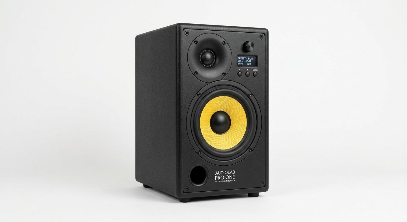 Yamaha HS5 studio monitor with white woofer cone
