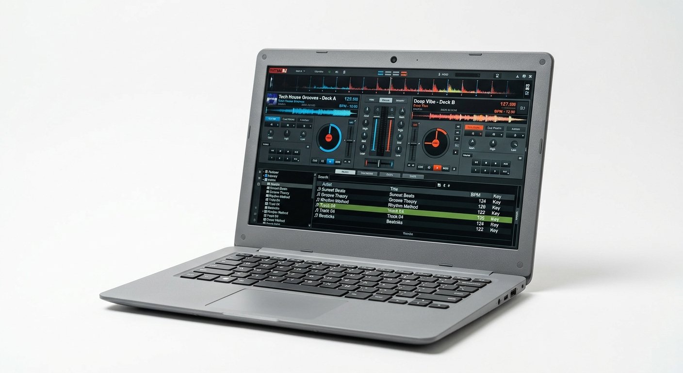 Lenovo IdeaPad 5 affordable DJ laptop running Serato
