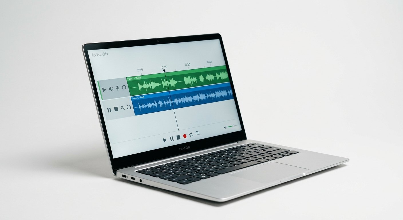 MacBook Air M4 thin fanless laptop for music production