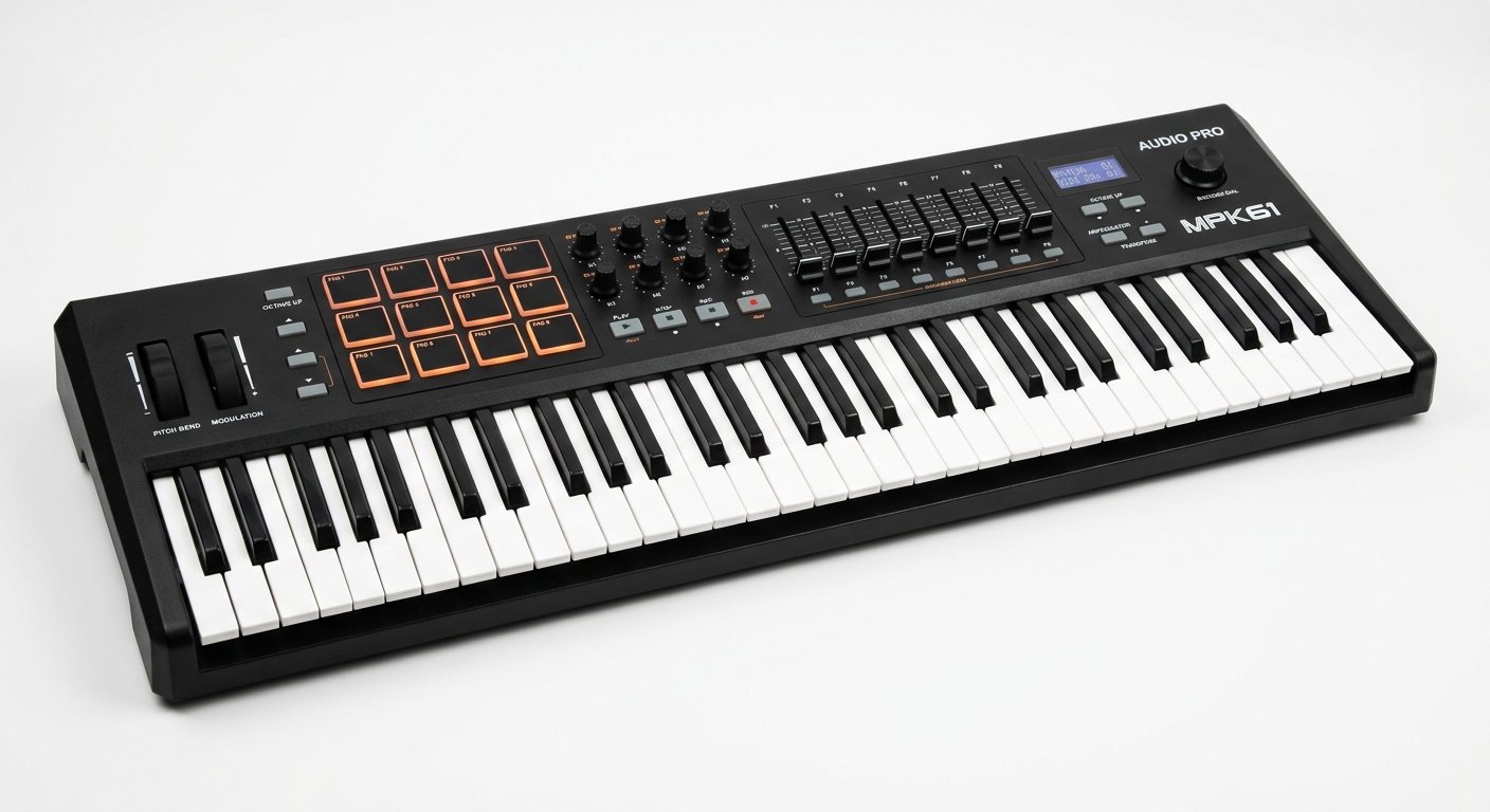 Nektar Impact LX61+ budget 61-key MIDI keyboard with pads and faders