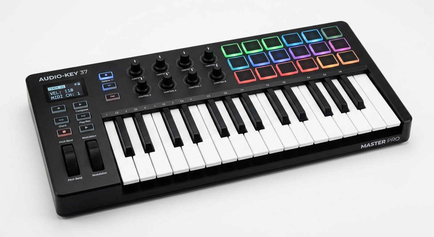 Novation FLkey 37 MIDI keyboard built for FL Studio with RGB pads