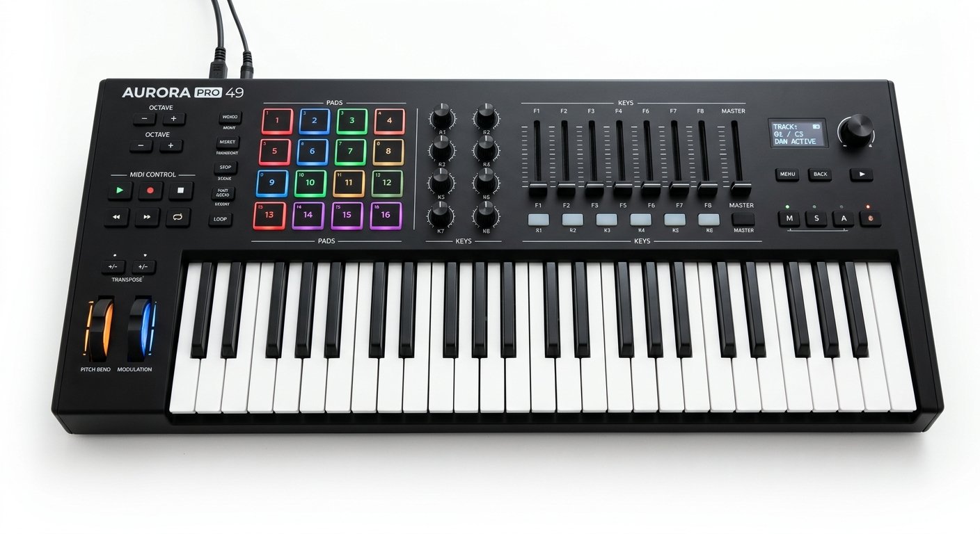 Novation Launchkey 49 MK4 MIDI keyboard for Ableton Live with RGB pads