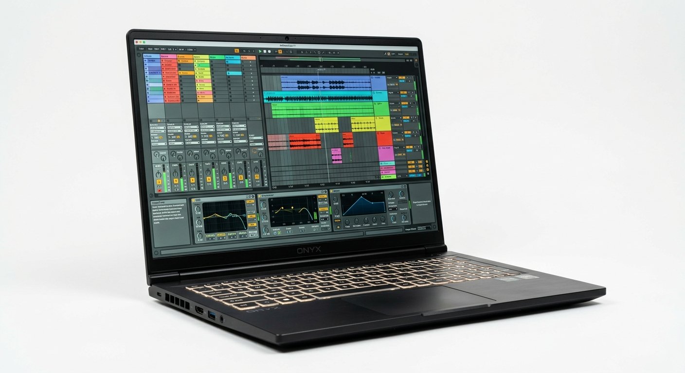 Razer Blade 16 unibody aluminium laptop as a studio workstation