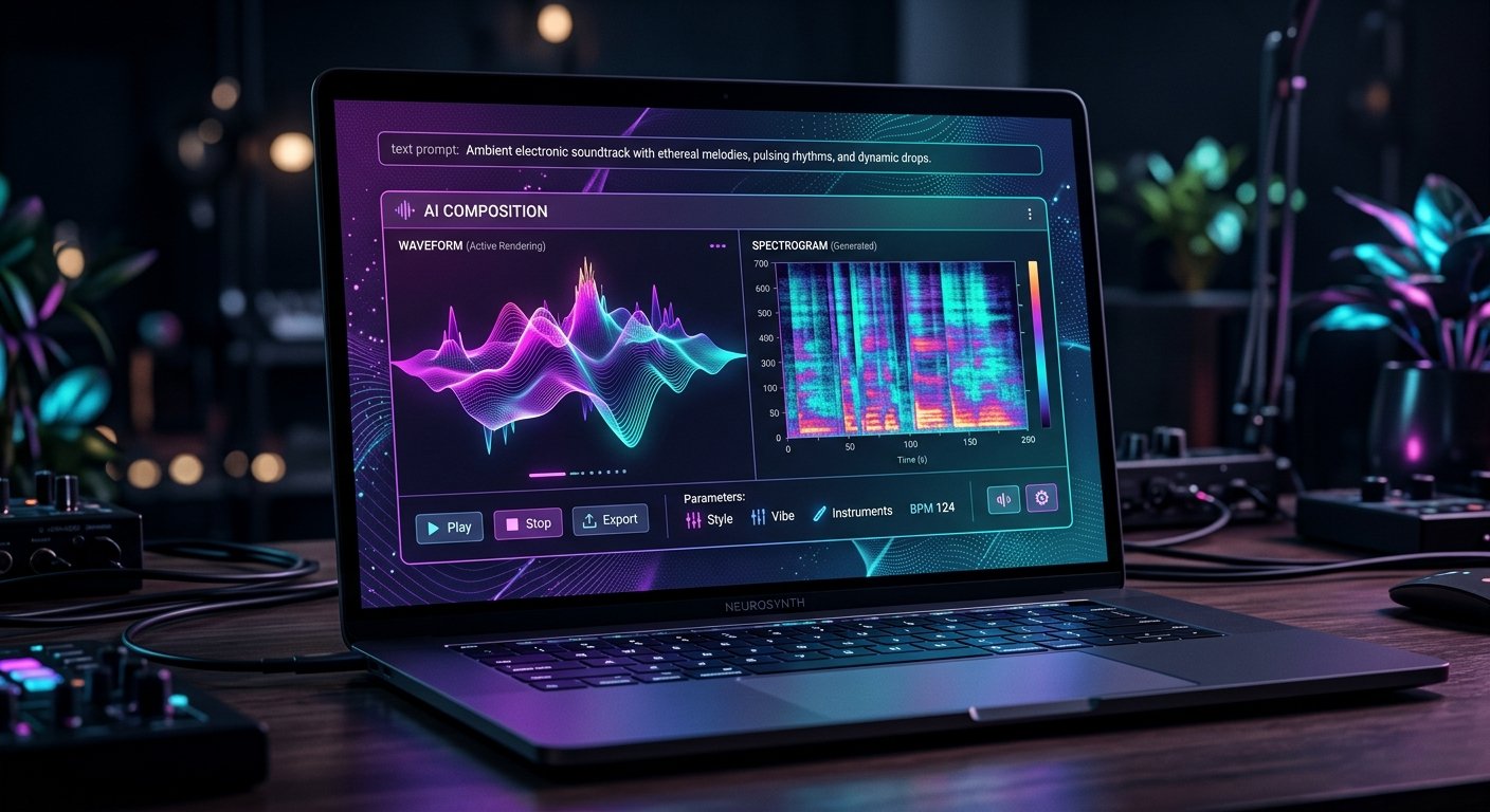 Riffusion free AI music generator creating songs from spectrograms