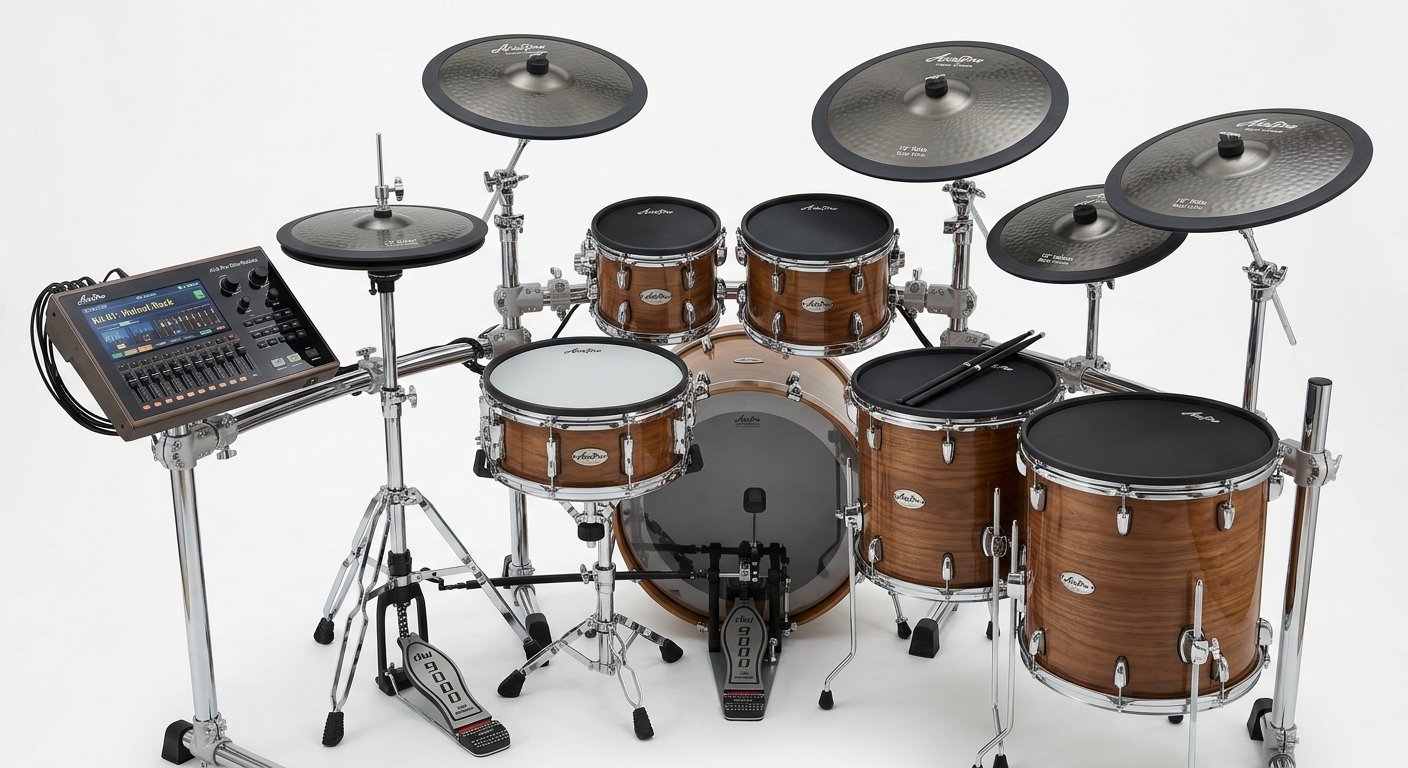 Roland VAD716 premium electronic drum set with full wooden shells