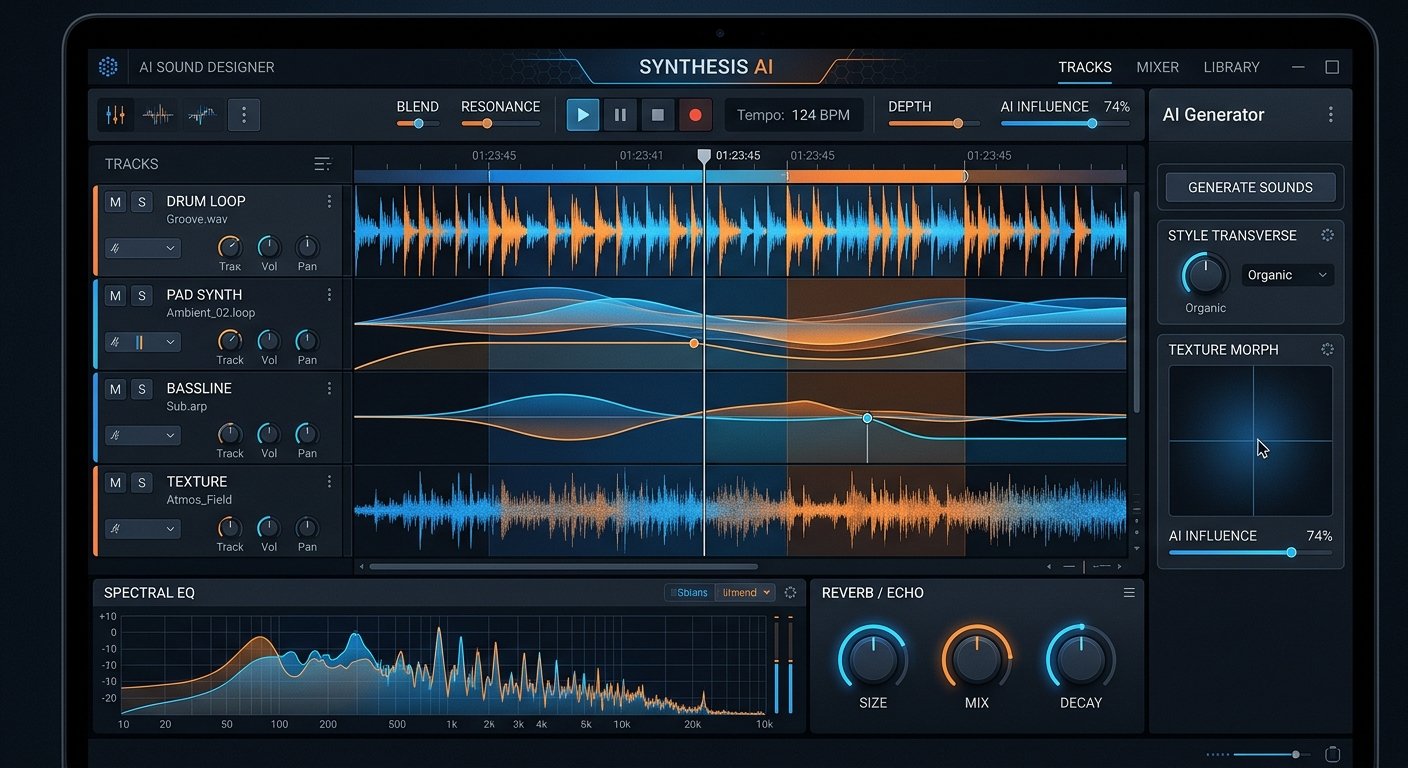 Stable Audio AI sound design tool generating instrumental loops and textures
